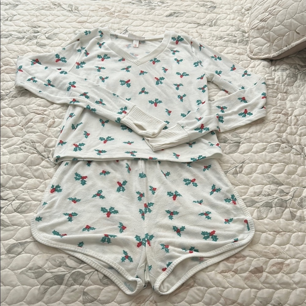 Christmas shorts & top PJs Set